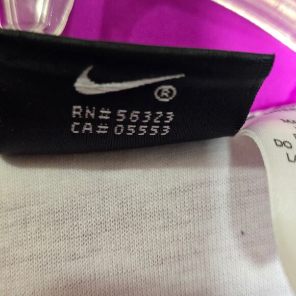 Retro Nike Track Windbreaker White/Purple/Green Vintage Blk/Wht Tag Size Med 90s - Picture 10 of 11